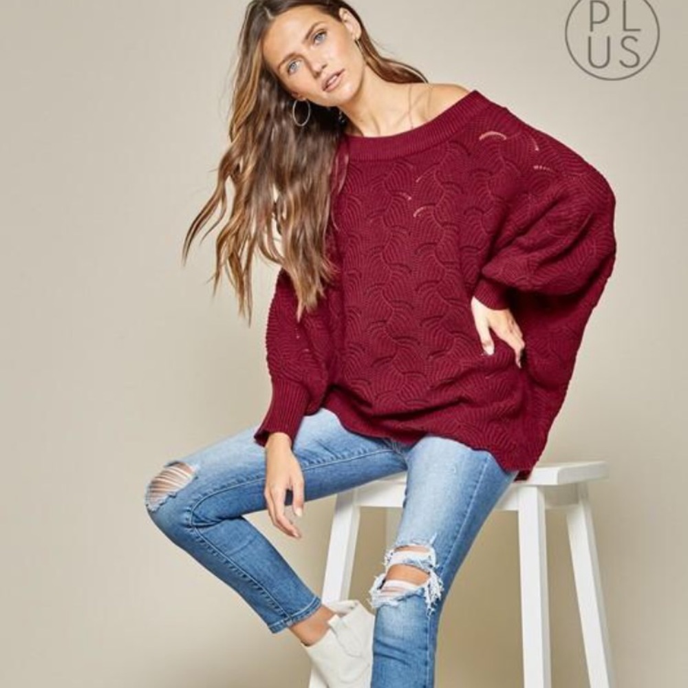 NEW Andrée by UNIT Solid Loose Fit Sweater